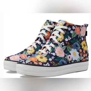 Keds X Rifle Paper The Platform Mid Vintage Blossom Size 8.5